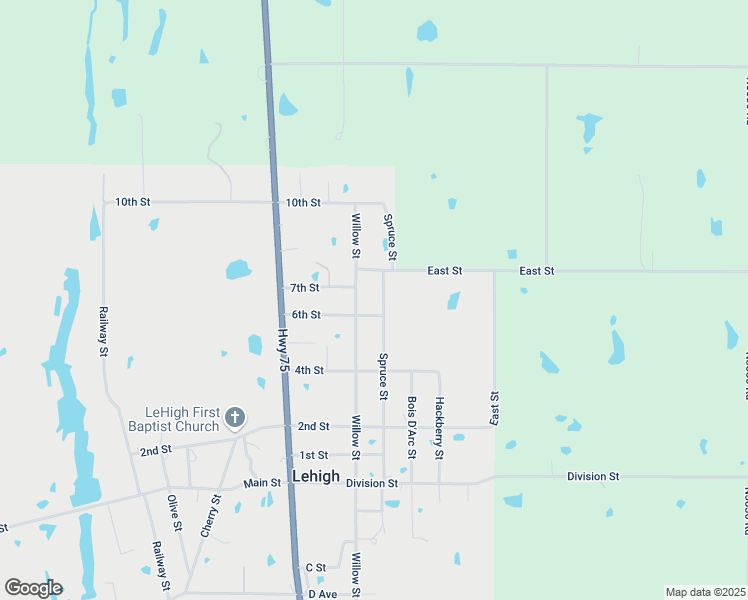 map of restaurants, bars, coffee shops, grocery stores, and more near 502 Willow Street in Coalgate
