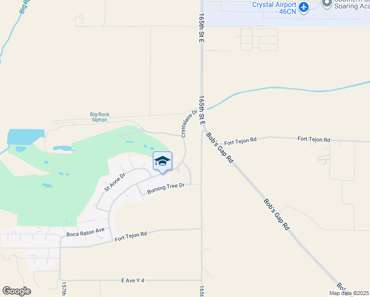 map of restaurants, bars, coffee shops, grocery stores, and more near Crystalaire Drive in Llano
