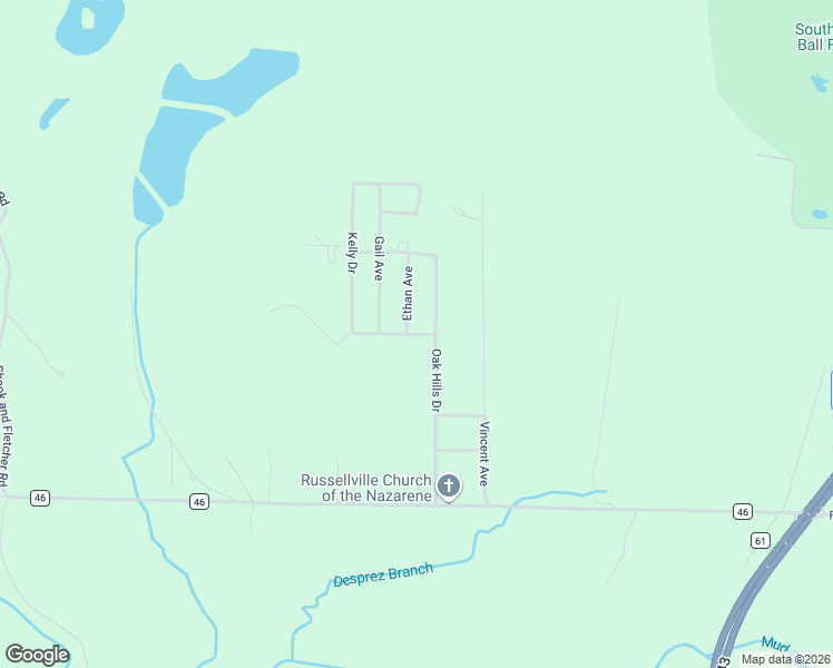 map of restaurants, bars, coffee shops, grocery stores, and more near 37 Kelly Drive in Russellville
