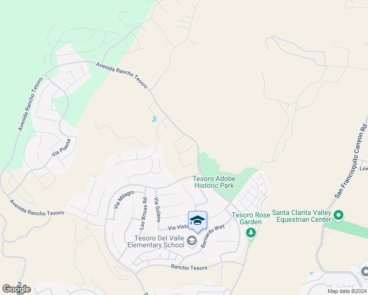 map of restaurants, bars, coffee shops, grocery stores, and more near 24071 Corte La Brocha in Santa Clarita