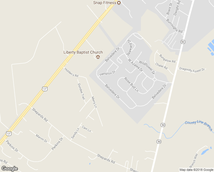 map of restaurants, bars, coffee shops, grocery stores, and more near 300 Belvedere Drive in Holly Ridge