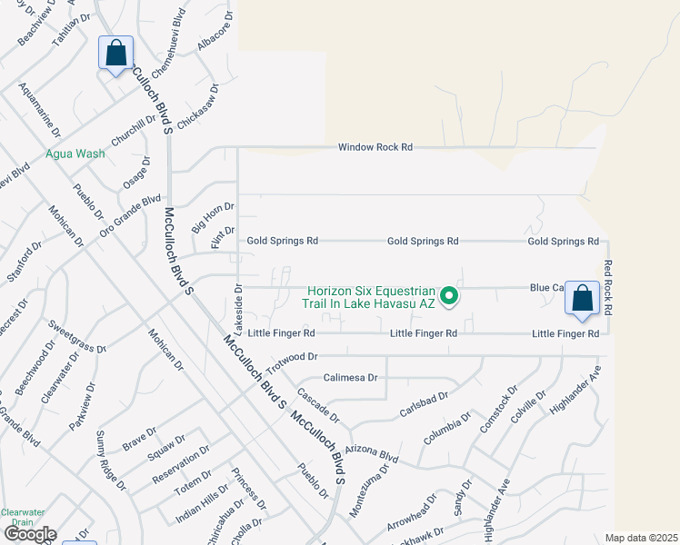 map of restaurants, bars, coffee shops, grocery stores, and more near 4015 Blue Canyon Road in Lake Havasu City