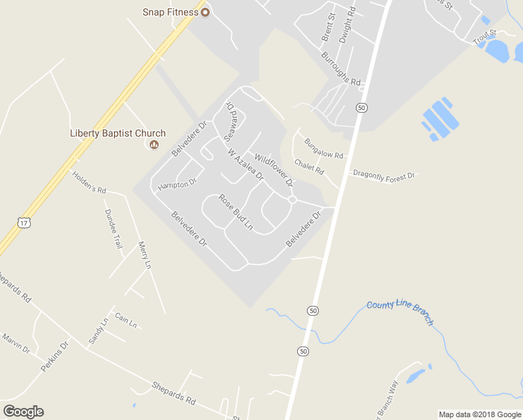 map of restaurants, bars, coffee shops, grocery stores, and more near Amaryllis Lane in Holly Ridge