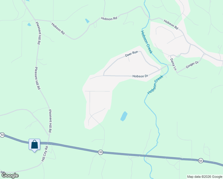 map of restaurants, bars, coffee shops, grocery stores, and more near 44 Village Ridge in Jasper
