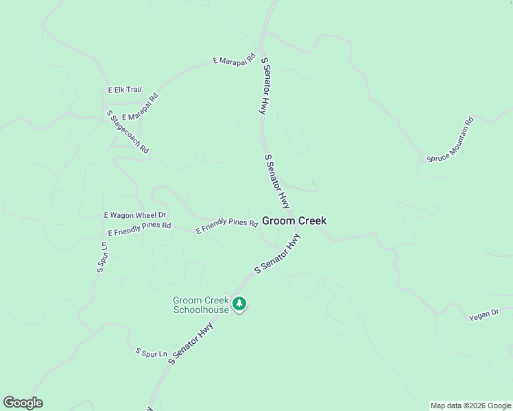 map of restaurants, bars, coffee shops, grocery stores, and more near 1650 East Friendly Pines Road in Prescott