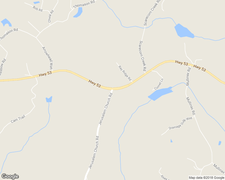 map of restaurants, bars, coffee shops, grocery stores, and more near 2 Jerusalem Church Road in Jasper
