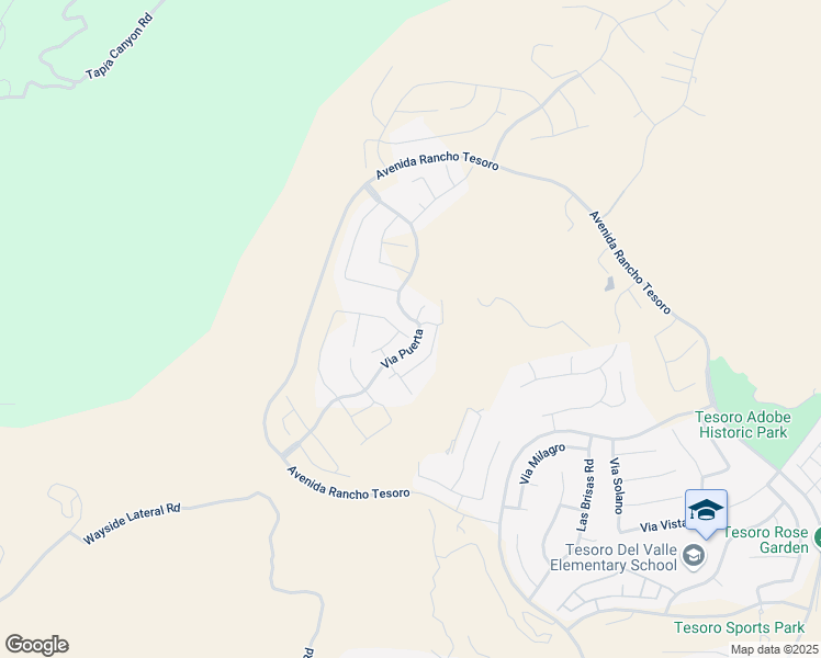 map of restaurants, bars, coffee shops, grocery stores, and more near 24501 Via Sendero in Santa Clarita