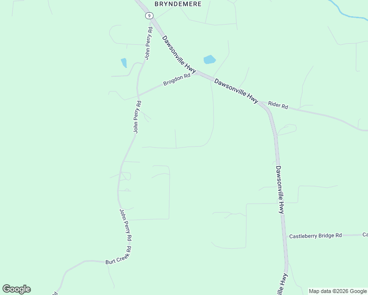 map of restaurants, bars, coffee shops, grocery stores, and more near Greenwood Park Way in Dawsonville