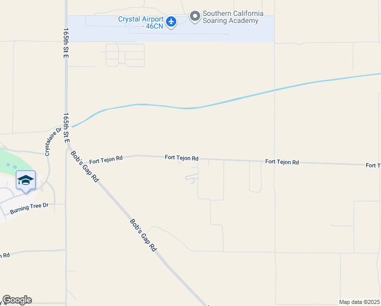 map of restaurants, bars, coffee shops, grocery stores, and more near 17075 Fort Tejon Road in Llano