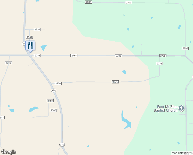 map of restaurants, bars, coffee shops, grocery stores, and more near 188 Road 2776 in Baldwyn