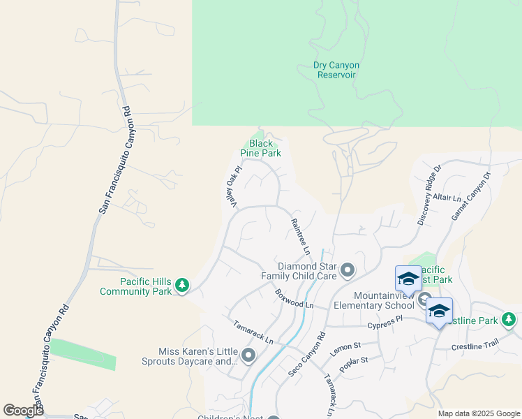map of restaurants, bars, coffee shops, grocery stores, and more near 29047 Ironwood Lane in Santa Clarita