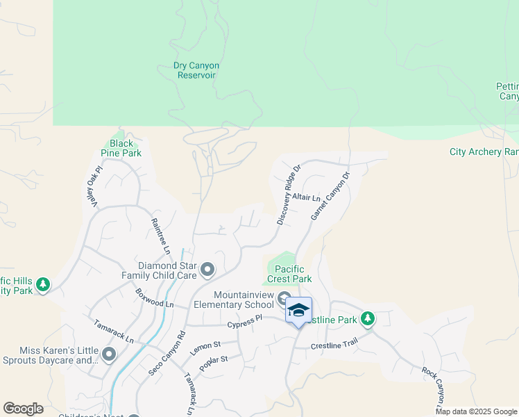 map of restaurants, bars, coffee shops, grocery stores, and more near 29160 Harmony Way in Santa Clarita