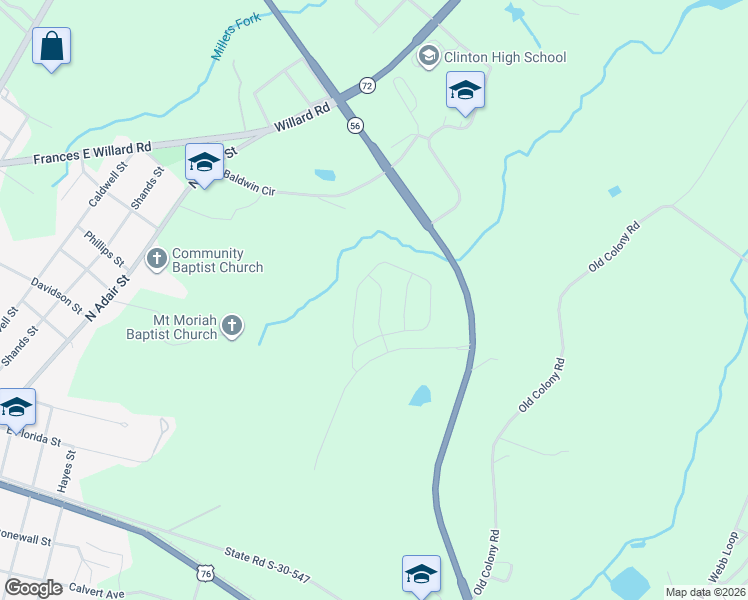 map of restaurants, bars, coffee shops, grocery stores, and more near in Clinton