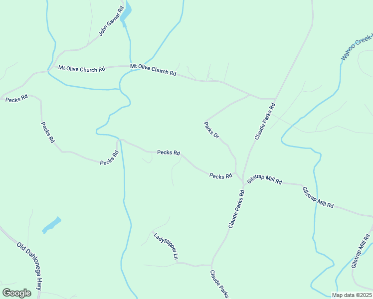map of restaurants, bars, coffee shops, grocery stores, and more near 1255 Pecks Road in Dahlonega
