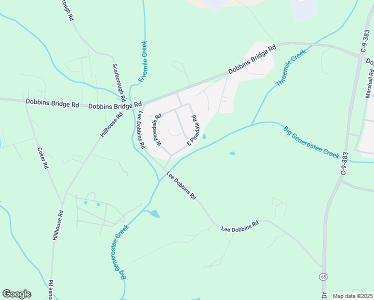 map of restaurants, bars, coffee shops, grocery stores, and more near 303 East Pinedale Road in Anderson