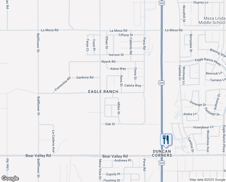 map of restaurants, bars, coffee shops, grocery stores, and more near in Victorville