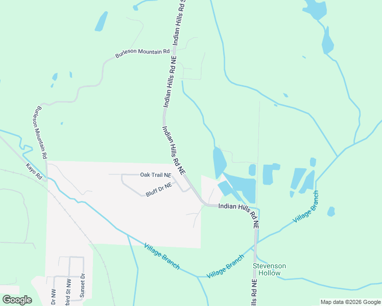 map of restaurants, bars, coffee shops, grocery stores, and more near 1912 Indian Hills Road Northeast in Hartselle