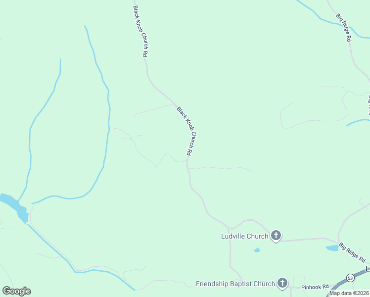 map of restaurants, bars, coffee shops, grocery stores, and more near 751 Black Knob Church Road in Ranger