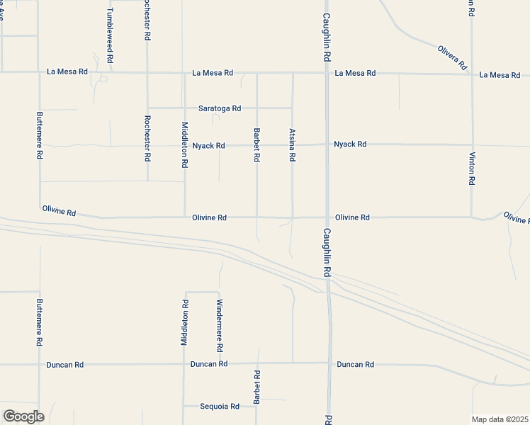 map of restaurants, bars, coffee shops, grocery stores, and more near 7524 Olivine Road in Phelan