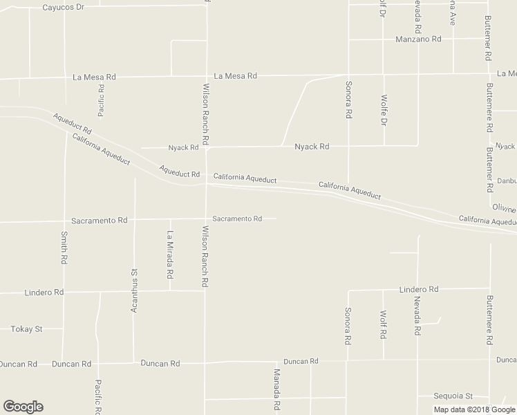 map of restaurants, bars, coffee shops, grocery stores, and more near 6650 Sacramento Road in Phelan