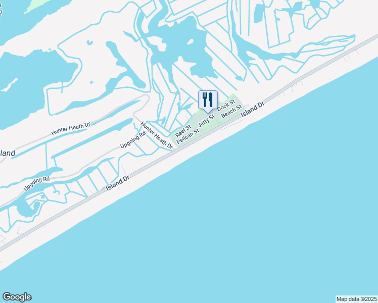 map of restaurants, bars, coffee shops, grocery stores, and more near 3966 Island Dr in North Topsail Beach