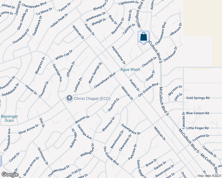 map of restaurants, bars, coffee shops, grocery stores, and more near 3659 Winston Court in Lake Havasu City
