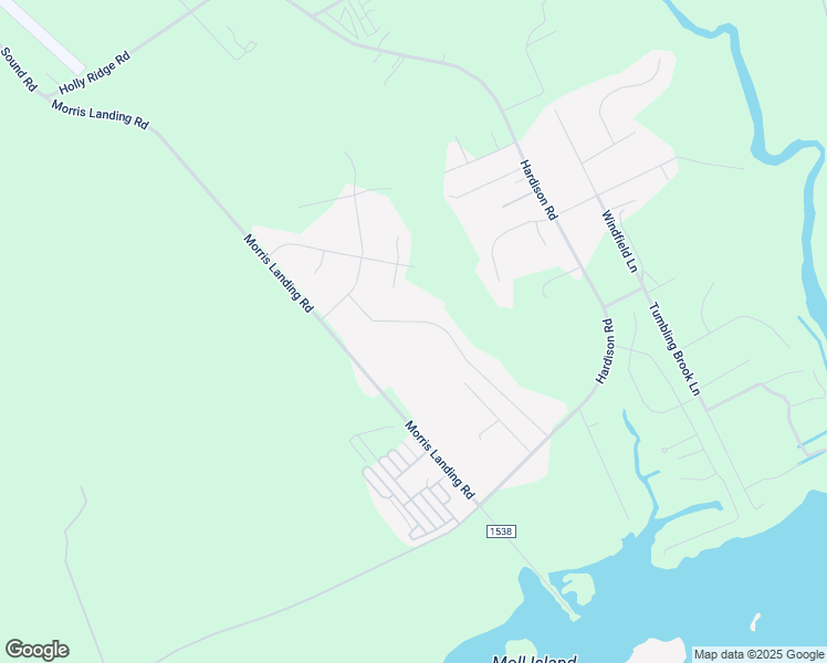 map of restaurants, bars, coffee shops, grocery stores, and more near 143 Mardella Way in Holly Ridge