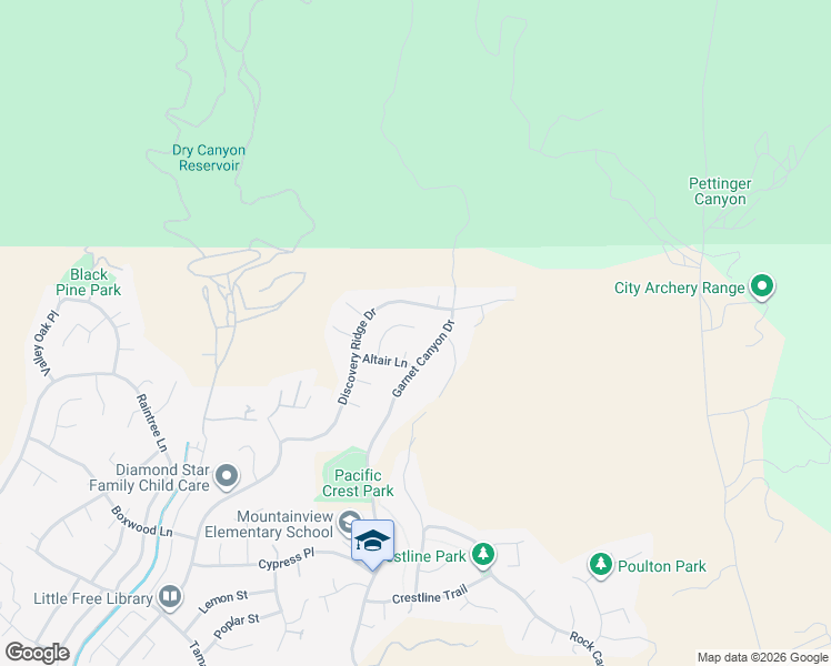 map of restaurants, bars, coffee shops, grocery stores, and more near 29268 Orion Lane in Santa Clarita