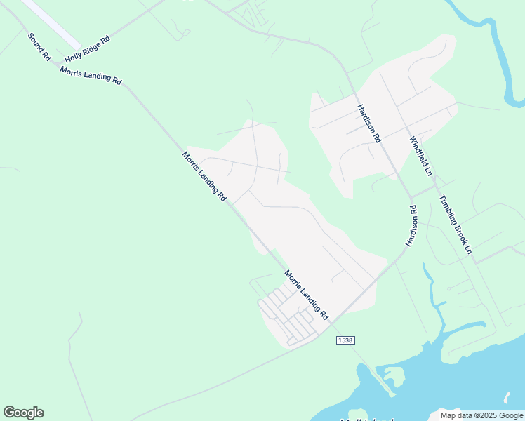 map of restaurants, bars, coffee shops, grocery stores, and more near 153 Mardella Way in Holly Ridge
