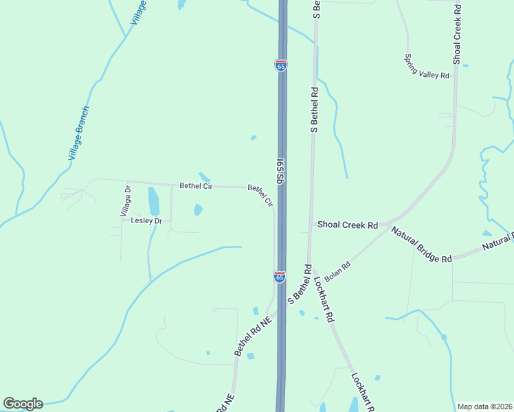 map of restaurants, bars, coffee shops, grocery stores, and more near 24 Bethel Crest Circle in Hartselle