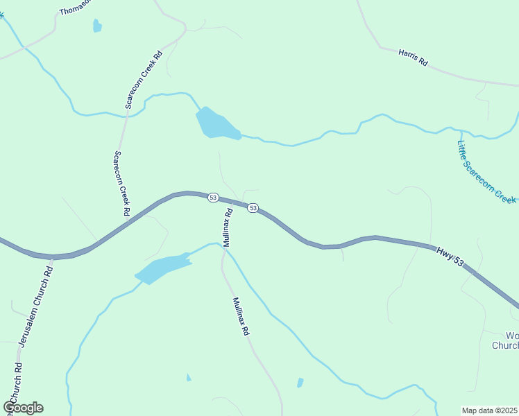 map of restaurants, bars, coffee shops, grocery stores, and more near Highway 53 West in Jasper