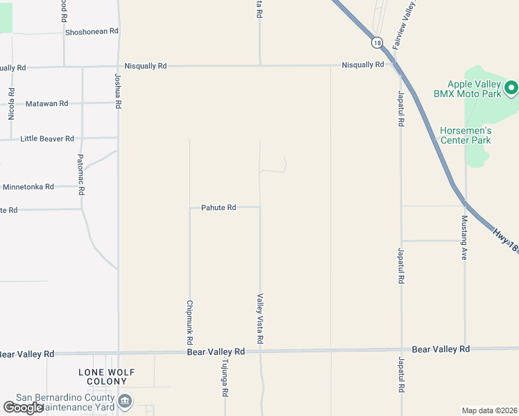 map of restaurants, bars, coffee shops, grocery stores, and more near 25775 Pahute Road in Apple Valley