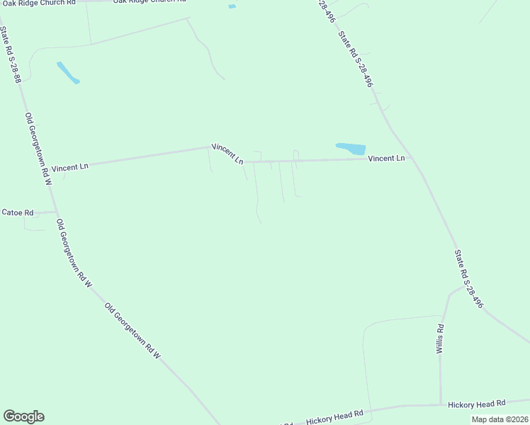 map of restaurants, bars, coffee shops, grocery stores, and more near 375 Vincent Lane in Kershaw