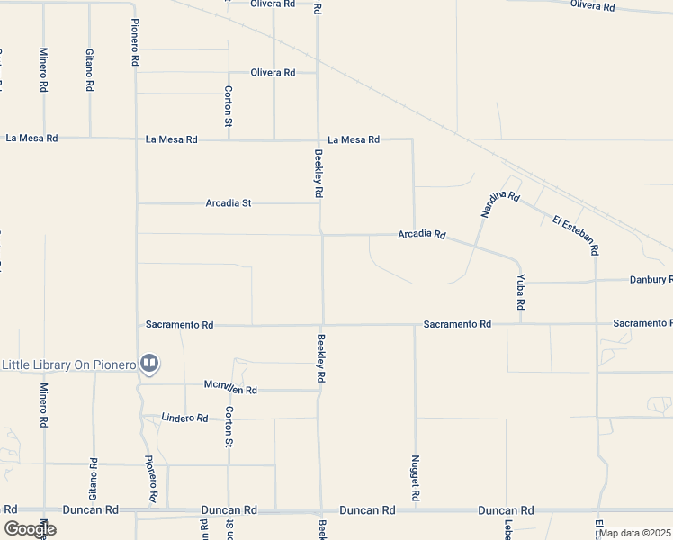 map of restaurants, bars, coffee shops, grocery stores, and more near Beekley Road in Phelan