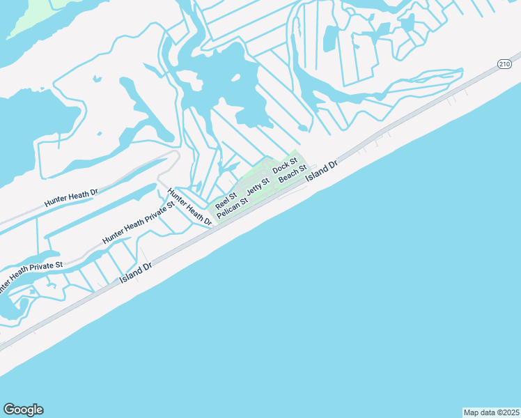 map of restaurants, bars, coffee shops, grocery stores, and more near 3996 Island Drive in North Topsail Beach