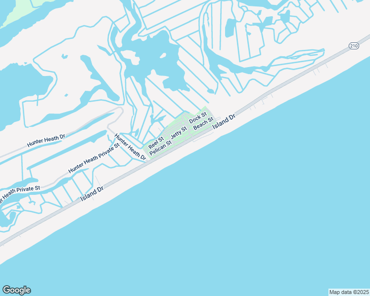 map of restaurants, bars, coffee shops, grocery stores, and more near 3996 Island Drive in North Topsail Beach