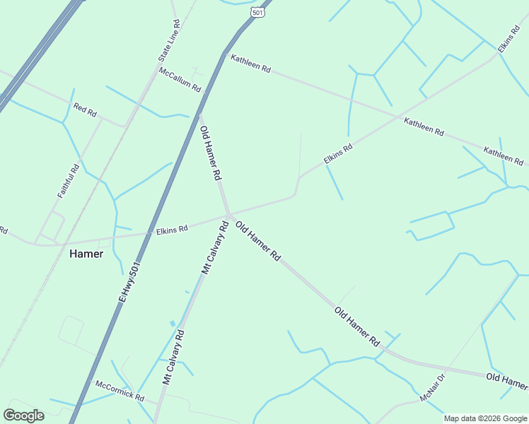 map of restaurants, bars, coffee shops, grocery stores, and more near 325 Elkins Road in Hamer