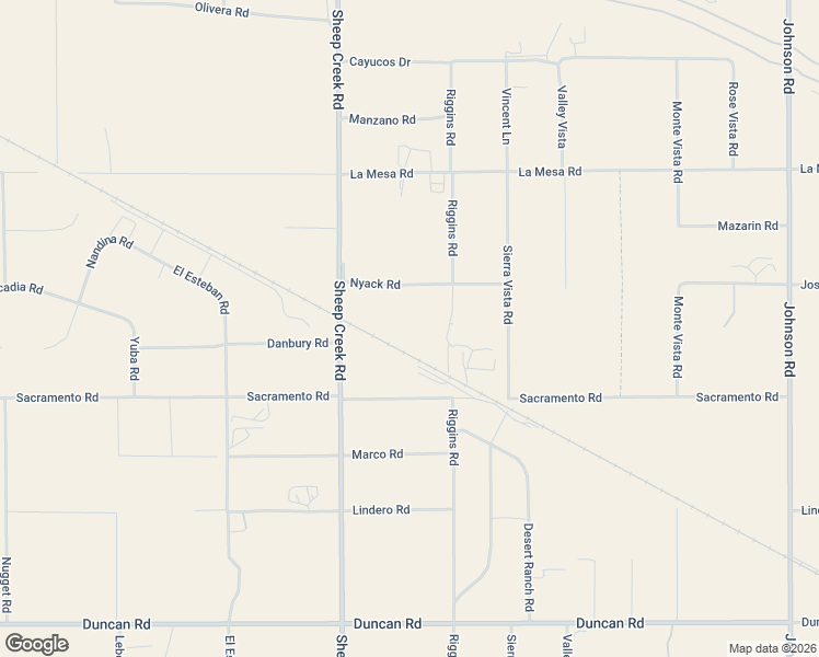 map of restaurants, bars, coffee shops, grocery stores, and more near 4223 Nyack Road in Phelan