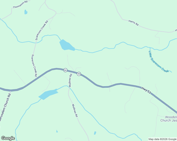 map of restaurants, bars, coffee shops, grocery stores, and more near 6536 Highway 53 in Jasper