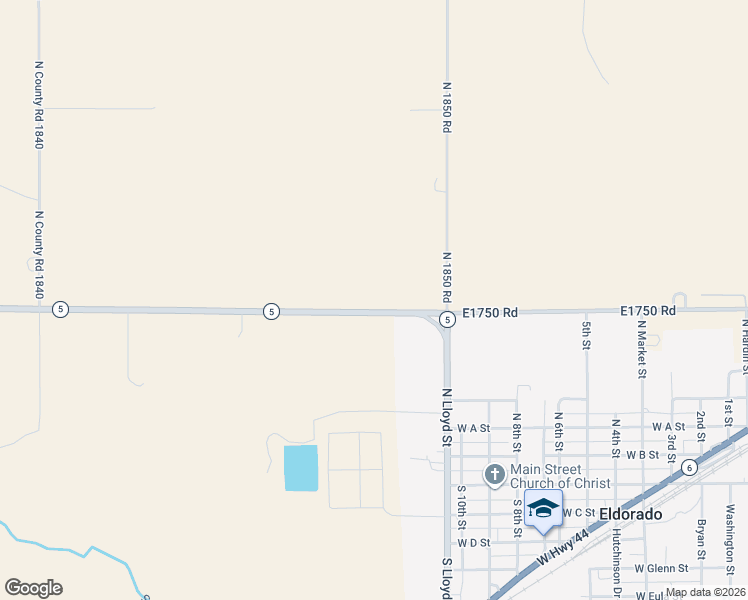 map of restaurants, bars, coffee shops, grocery stores, and more near 18481 Oklahoma 5 in Eldorado