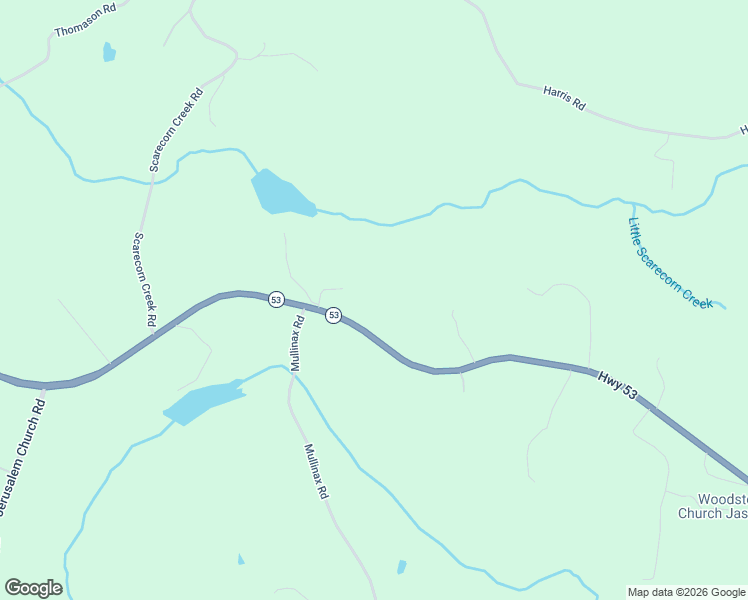 map of restaurants, bars, coffee shops, grocery stores, and more near 6536 Highway 53 in Jasper