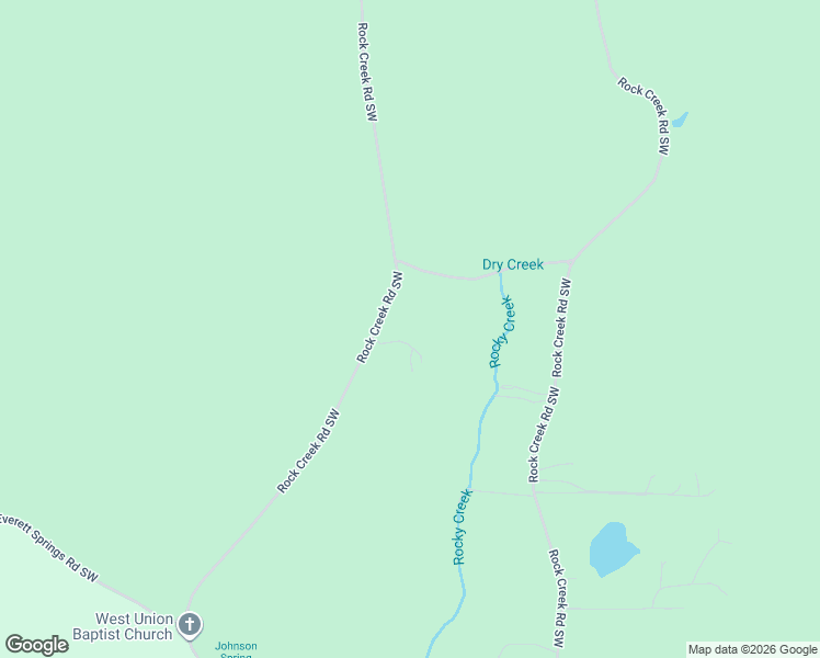 map of restaurants, bars, coffee shops, grocery stores, and more near 3526 Rock Creek Road Southwest in Calhoun