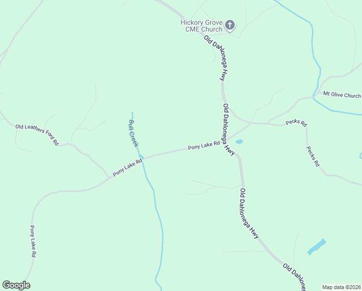 map of restaurants, bars, coffee shops, grocery stores, and more near 2803 Pony Lake Road in Dahlonega