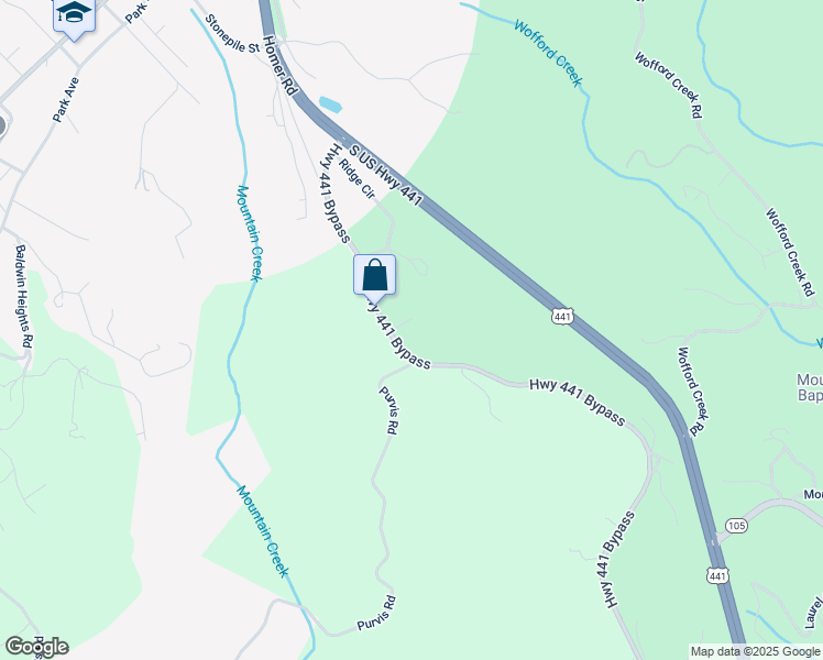 map of restaurants, bars, coffee shops, grocery stores, and more near 6804 Highway 441 Bypass in Baldwin