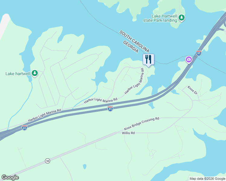 map of restaurants, bars, coffee shops, grocery stores, and more near 16 Cherokee Plaza in Lavonia