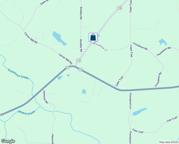 map of restaurants, bars, coffee shops, grocery stores, and more near 9050 Highway 53 in Big Canoe