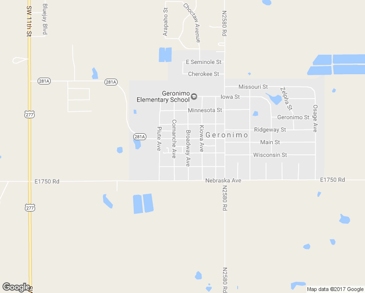 map of restaurants, bars, coffee shops, grocery stores, and more near Main in Geronimo