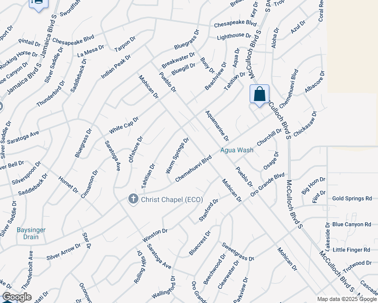 map of restaurants, bars, coffee shops, grocery stores, and more near 660 Warm Springs Place in Lake Havasu City