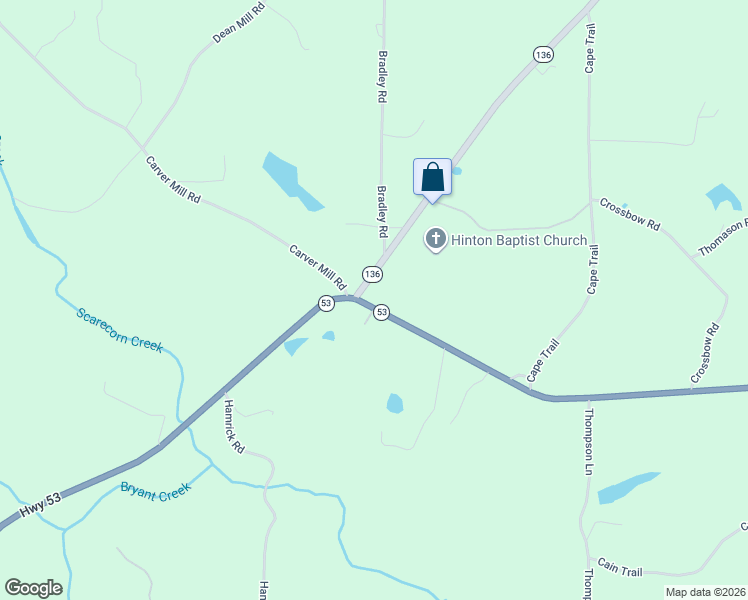 map of restaurants, bars, coffee shops, grocery stores, and more near 9198 Highway 53 in Jasper