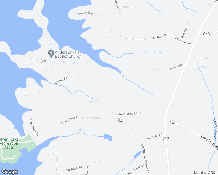 map of restaurants, bars, coffee shops, grocery stores, and more near 6436 Dobbins Bridge Road in Anderson